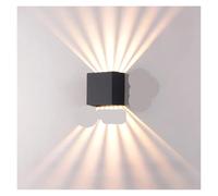 ISCBAFYX Applique Murale, Applique Murale extérieure, Appliques de décoration étanche pour Balcon, luminaire LED Noir carré vers Le Haut vers Le Bas, Angle réglable (7 SUGUANG, Chaud)