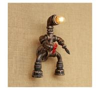 ISCBAFYX Applique Murale, Conduite d'eau en Fer, Lampe Murale créative rétro Loft V-intage Robot lumière Chambre Chevet Couloir étude Bar Club café Applique Soutien-Gorge (Rustique no)
