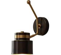 ISCBAFYX Applique Murale en Laiton Bras réglable Antique Lampe de Lecture monté projecteurs Ferme en métal LED Lampe Rustique pour Chambre à Coucher