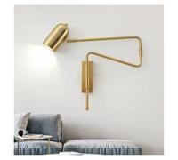 ISCBAFYX Applique Murale Nordique à Bras pivotant pour Chambre à Coucher, Lampe de Lecture à Long Poteau, éclairage Minimaliste pour Salon Bureau
