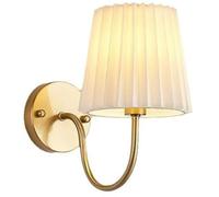 ISCBAFYX Applique Murale Nordique Blanche, Applique Murale Vintage en Tissu plissé, Applique Murale dorée, luminaire Mural Industriel pour Salle de Bain, Lampe Murale à col de Cygne pour Chambre à