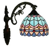 ISCBAFYX Appliques Applique Murale de Style Applique, Abat-Jour en Verre Applique Murale Blanche, Lampe de Nuit de Style méditerranéen - Partie supérieure (Bas)