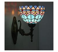 ISCBAFYX Appliques Applique Murale de Style Applique, Abat-Jour en Verre Applique Murale Blanche, Lampe de Nuit de Style méditerranéen - Partie supérieure(Upper Reaches)