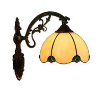 ISCBAFYX Appliques Appliques Applique Murale, 8" de Large Verre Ambré Décoration Murale Rétro Prise Unique E27, Convient aux Salons, Chambres, Salles à Manger, Couloirs, Voies-A(Loup Gris)