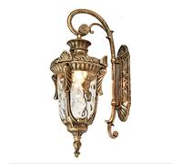 ISCBAFYX Appliques murales Applique Murale étanche Vintage en Laiton Aluminium, Finition Noire, Applique Murale extérieure, Patio, Porche, Balcon, allée, Applique Murale E27 (Laiton-m : 22 cm x 28