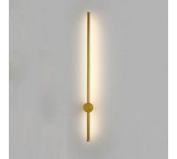 ISCBAFYX Appliques murales Applique Murale LED Longue Applique Murale dorée linéaire LED décoration de Fond intérieur éclairage Mural en métal pour Salon BedHall (3000k, 80cm)