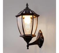 ISCBAFYX Appliques murales Applique Murale Solaire extérieure en Verre Applique Murale Lanterne Romaine Luminaire extérieur étanche extérieur (foncé)