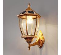 ISCBAFYX Appliques murales Applique Murale Solaire extérieure en Verre Applique Murale Lanterne Romaine Luminaire extérieur étanche extérieur (OneColor)