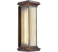 ISCBAFYX Appliques murales Applique Murale Solaire Lanterne extérieure Applique Murale étanche Lampe de Porche Avant éclairage Mural extérieur avec Verre nervuré (80 cm)