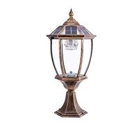 ISCBAFYX Appliques murales Appliques Classique Rétro Lumière Solaire Style Extérieur Décoratif Colonne Lampe Frontale Art Extérieur Lampe De Terrasse Applique Étanche Porte Pilier Lampe Paysage Villa