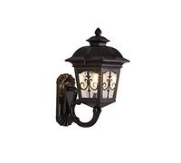 ISCBAFYX Appliques Murales Appliques Extérieures Clôture de Applique Murale Extérieure Villa Patio Porte Poste Applique Murale en Aluminium Antirouille Cour Étanche IP54 Lanterne Murale -Bronze_40 *