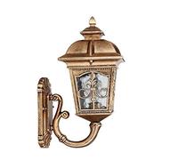 ISCBAFYX Appliques murales Appliques extérieures Clôture de Applique Murale extérieure Villa Patio Porte Poste Applique Murale en Aluminium Antirouille Cour Étanche IP54 Lanterne Murale -Bronze_40 *