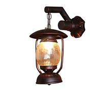 ISCBAFYX Appliques murales Appliques Lampe à kérosène Grange Antique Applique Murale extérieure Lampe en Verre dépoli Allée Entrepôt Rural Lampe à Applique Industrielle