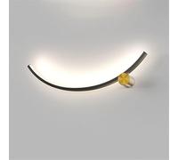 ISCBAFYX Appliques murales Appliques Miroir Lumière LED Noir Courbe Applique Murale en Aluminium Intérieur Décoratif Applique Murale Chambre Créative Luminaire Mur Lavage Lumières Lampe de