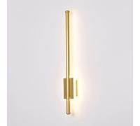 ISCBAFYX Appliques murales Appliques murales à LED dorées Lampe Murale linéaire en métal, Mode 3 Couleurs Éclairage Mural intérieur Salon Chambre Couloir Lampes murales à Bande de chevet-60 cm (100