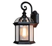 ISCBAFYX Appliques murales Appliques murales en Verre Transparent Lanterne Murale extérieure étanche Applique Murale de Porche Appliques murales Luminaire Mural pour Patio Balcon Porte d'entrée