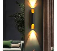 ISCBAFYX Appliques murales Appliques murales industrielles, Appliques murales en métal Noir, luminaires muraux cylindriques, Source de lumière G9 Applique Murale pour Chambre à Coucher, Chevet,