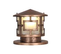 ISCBAFYX Appliques murales Appliques Paysage Lumières Extérieures Étanches Colonne Phares Porte Pilier Mur Extérieur Lumière Villa Cour IP55/Aluminium Stade-Bronze (OneColor)