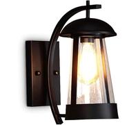 ISCBAFYX Appliques murales Appliques Siet Applique Murale extérieure étanche Lumière de Porche Traditionnelle avec Abat-Jour en Verre à l'extérieur pour Patio d'entrée de Villa