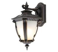 ISCBAFYX Appliques murales Appliques Traditionnelles Classiques imperméables Antiques pour Balcon, allée, Patio, Applique Murale en Verre, Lanterne de, Spots muraux extérieurs avec -M (M)