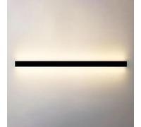 ISCBAFYX Appliques murales Barre d'éclairage Mural linéaire Noire Applique Murale Longue Bande linéaire Compatible avec lèche-Mur intérieur de Chambre à Coucher (Double 200X200)