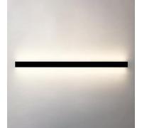 ISCBAFYX Appliques murales Barre d'éclairage Mural linéaire Noire Applique Murale Longue Bande linéaire Compatible avec lèche-Mur intérieur de Chambre à Coucher (80 cm)