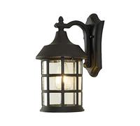 ISCBAFYX Appliques murales de étanche Industrielle antirouille en Aluminium moulé sous Pression Lanterne Murale extérieure Applique Lumineuse Patio décoration communautaire luminaire (Noir)