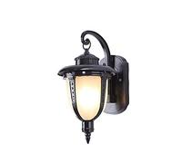 ISCBAFYX Appliques murales de étanches, éclairage extérieur rétro, Balcon en Aluminium, allée LED, Applique Externe étanche à la Pluie avec raccord de lumière (Noir-s)