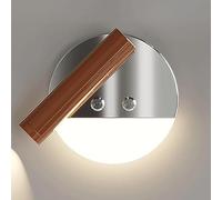 ISCBAFYX Appliques murales en Acrylique 8 W LED 3 Couleurs à intensité Variable - Personnalité métallique - pour Chambre à Coucher, Chevet, Bar, Cuisine, Couloir (Marron)