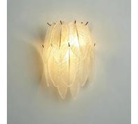 ISCBAFYX Appliques murales en Fer, Abat-Jour doré, Style rétro, Corps de Lampe en Verre avec Base G9, 3 Couleurs, éclairage Mural