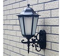 ISCBAFYX Appliques murales Hexagone Applique Murale extérieure Applique Murale Cour Art Porte Lumière Alliage d'aluminium Lanterne Murale (Noir)