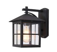 ISCBAFYX Appliques murales Lanterne Murale extérieure Luminaire de Patio Extérieur 1 lumière, Applique Murale extérieure Applique Murale extérieure étanche Éclairage Mural carré extérieur Finition