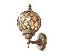 ISCBAFYX Appliques murales sphériques extérieures étanches IP54 Applique Murale extérieure Poteau de Porte Cour en Aluminium Lanterne Murale luminaire Applique (Bronze-33 * 18 cm)