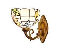 ISCBAFYX Appliques murales Style Pierre précieuse vitrail Un Miroir à Double tête Chevet Salle à Manger Art décor lumières