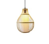 ISCBAFYX Art Style Chinois Traditionnel Woven Restaurant Moderne Hôtel Salon Chandelier en Osier Titres de la Lampe à tisure