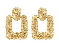 ISCBAFYX Bijoux Femmes Boucles d'oreilles en Argent, Grandes Boucles d'oreilles Couleur Or Rose Boucles d'oreilles géométriques pour Femmes Or Rouge Noir Couleur Brincos Boucle