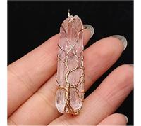 ISCBAFYX Bijoux Natural Stone Pendant Irrégural Clear Quartzs Pendant Natural Crystal Stone Pendant pour Les Femmes Faisant des Bijoux de Bricolage