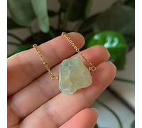 ISCBAFYX Bijoux pour Reiki Stone Rock Rock Roche Colliers Améthystes naturels Lapis Tourmaline Fluorite Pink Quartz Pendants Colliers Spécimen minéral en Pierre Taille: Bijoux préhnite