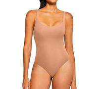 ISCBAFYX Body String Gilet Moulant T-Shirt Femmes col carré sans Manches Body débardeur Minceur Catsuit Justaucorps