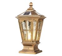 ISCBAFYX Bornes Lumineuses extérieures de Colonne Solaire extérieure, lumières de Pilier à intensité Variable, luminaire de Poteau de clôture étanche Populaire pour poteaux de ou de Patio