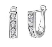 ISCBAFYX Boucles d'oreilles de noël en Cristal émail Rouge 925, pour Bijoux, Petite Coccinelle