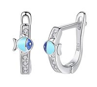 ISCBAFYX Boucles d'oreilles de noël en Cristal émail Rouge 925, pour Bijoux, Petite Coccinelle