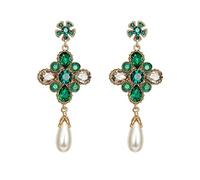 ISCBAFYX Boucles d'oreilles Pendantes à Crochet en Argent S925 pour Femmes, Style Ethnique bohème, Boucles d'oreilles colorées en Perles, Bijoux de Mariage élégants Vintage, Aiguille en Argent