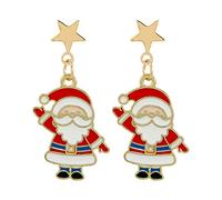 ISCBAFYX Boucles d'oreilles Père Noël Arbre De Noël Bonhomme De Neige Étoile Boucles d'oreilles pour Les Femmes Une Variété De Couleurs À Choisir Parmi Un Usage Quotidien Cadeaux Créatifs