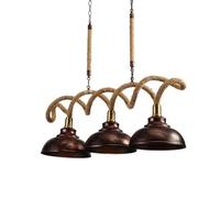 ISCBAFYX Chandelier de Chanvre Industriel rétro Traditionnel Créatif Iron forgé 3 Plafond de tête Restaurant Bar Cafe Art Éclairage Pendre des lumières de Salon Décoration Suspension Lumières