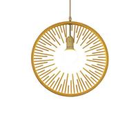 ISCBAFYX Chandelier Lustre Traditionnel Lanterne créative des Lampes personnalité en Asie du Sud-Est Anneau de décoration à la Main Woven Wisker Shattan Shades Tisser Lampe Fixtures Taille: M
