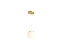 ISCBAFYX Chandelier Traditionnel Eclipse Mid siècle Moderne de à Lampe Suspendue Plafond Pendre Laiton avec Globes en Verre givré E14 luminaires Suspendus