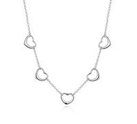 ISCBAFYX Collier de Coeur à la Mode - Coeurs connectés des Amoureux. Un Collier avec Cinq minuscules Coeurs plaqués, avec Un Design élégant et personnalisé.