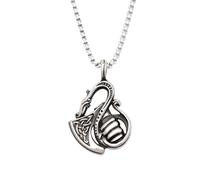 ISCBAFYX Collier Fascinant Pendante chaîne Hommes Femmes Bijoux Bijoux Vintage Collier Dragon Rune Pendants for Men Animal amulette