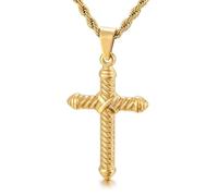 ISCBAFYX Collier Mignon Pendentif chaîne Hommes Femmes Bijoux rétro et dominateur créatif Croix pour Hommes KP81606-kfc